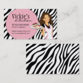 粋なシマウマのプリントのベーカリーの名刺 名刺 (正面/裏面)