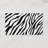 粋なシマウマのプリントのベーカリーの名刺 名刺 (裏面)
