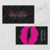 粋なシマウマのプリントのメーキャップアーティストの名刺 名刺 (正面/裏面)