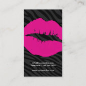 粋なシマウマのプリントのメーキャップアーティストの名刺 名刺 (裏面)