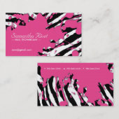 粋なシマウマのプリントの名刺 名刺 (正面/裏面)