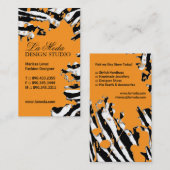 粋なシマウマのプリントの名刺 名刺 (正面/裏面)