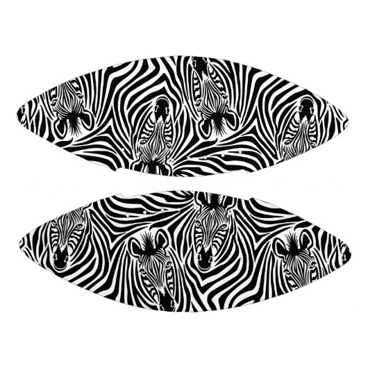 粋なシマウマのプリントの白黒パターン アメリカンフットボール (パネル)