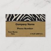 粋なシマウマは縞で飾ります 名刺 (正面)