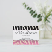 粋なシマウマ及びチータのサロンの販売の証明書 名刺 (スタンド正面)