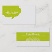 粋なスピーチの泡 名刺 (正面/裏面)