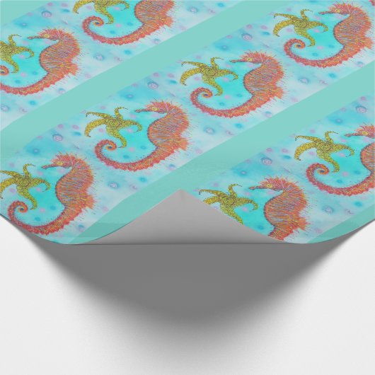 粋なタツノオトシゴ ラッピングペーパー (角)