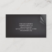 粋なダマスク織の黒く、ピンクの名刺のカスタム 名刺 (裏面)