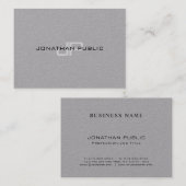 粋なデザインのエレガントなモノグラムのミニマリストの平野 名刺 (正面/裏面)