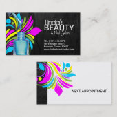 粋なネイルサロンの名刺 予約カード (正面/裏面)