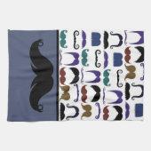 粋なハンドルバーの髭の口ひげStache キッチンタオル (横)