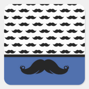 粋なハンドルバーの髭の口ひげStache スクエアシール