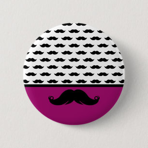 粋なハンドルバーの髭の口ひげStache 缶バッジ