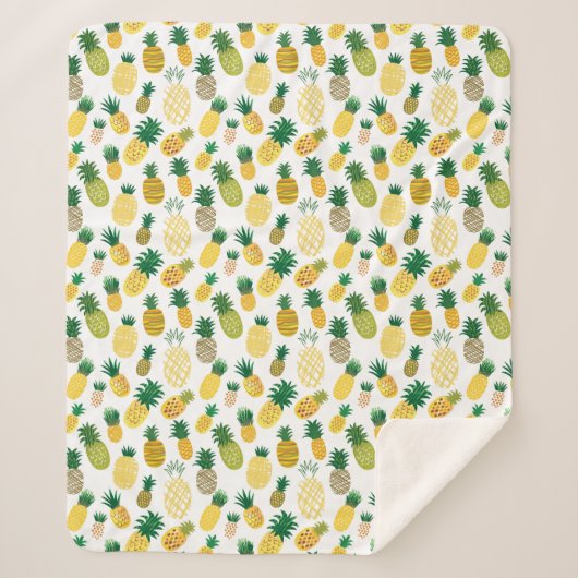 粋なパイナップルパターン シェルパブランケット (正面)