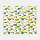 粋なパイナップルパターン フリースブランケット (正面(横))