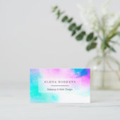 粋なパステル調のペンキの化粧のスタイリストの名刺 名刺 (スタンド正面)