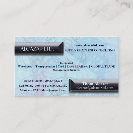 粋なパスポートの背景の名刺 名刺 (正面)