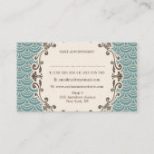 粋なパターン美容師のアポイントメントカード 予約カード (裏面)