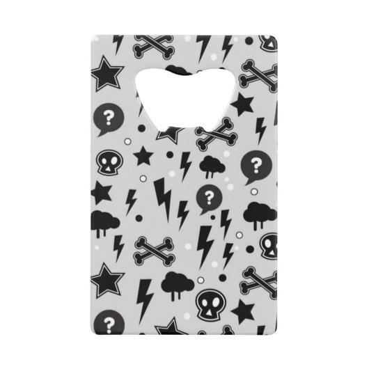 粋なパターン クレジットカード栓抜き (正面)