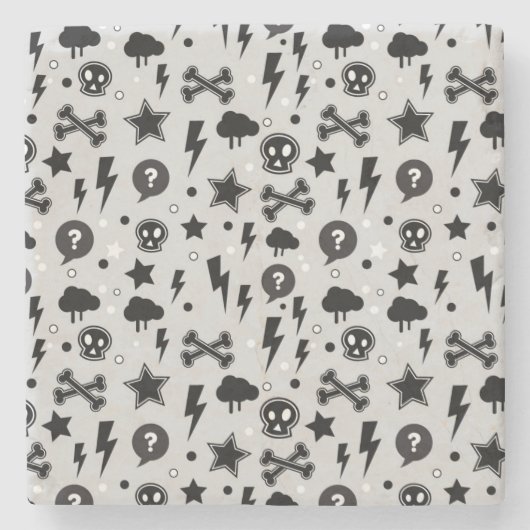 粋なパターン ストーンコースター (正面)