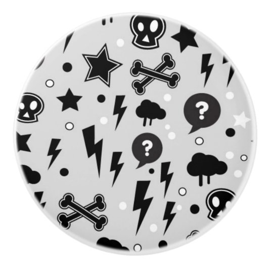 粋なパターン セラミックノブ (正面)