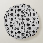 粋なパターン ラウンドクッション (裏面)