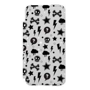 粋なパターン iPhone SE/5/5sウォレットケース