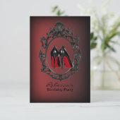 粋なパリのガーリーな小剣のバースデー・カード 招待状 (スタンド正面)