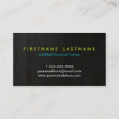 粋なパーソナルトレーナーのフィットネスの名刺 名刺 (裏面)