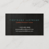 粋なパーソナルトレーナーのフィットネスの名刺 名刺 (裏面)