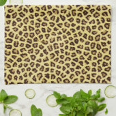 粋なヒョウのチータのプリント キッチンタオル (折り畳み)