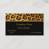 粋なヒョウのプリント 名刺 (正面)