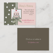 粋なピンクおよびカーキ色の名刺 名刺 (正面/裏面)