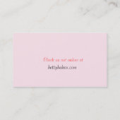 粋なピンクおよびサーモンピンクの名刺 名刺 (裏面)