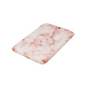 粋なピンクおよび白い大理石の石造りの質のデザイン バスマット (アングル)