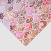 粋なピンクのグラデーションなグリッターの人魚の魚スケール 薄葉紙 (詳細)