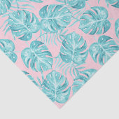 粋なピンクの水の水彩画熱帯モンスターの許可 薄葉紙 (詳細)