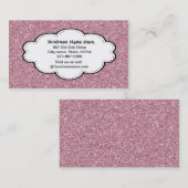 粋なピンクのLipglossのグリッターの名刺 名刺 (正面/裏面)