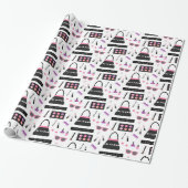 粋なファッションの化粧パターン女の子の包装紙 ラッピングペーパー (アンロールド)