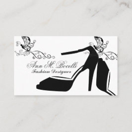 粋なファッションの蝶シックな靴の高いオートクチュール 名刺