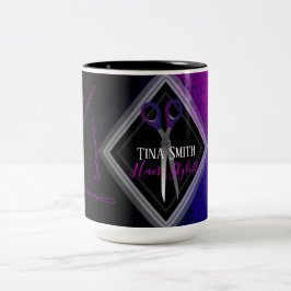 粋なヘアーサロンはデザインを切ります ツートーンマグカップ