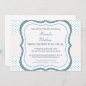 粋なベビーの献呈の《キリスト教》洗礼式や命名式の招待状 招待状 (正面/裏面)