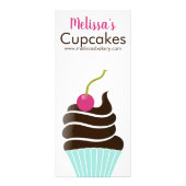 粋なベーカリーチョコレートさくらんぼのカップケーキ ラックカード (正面)