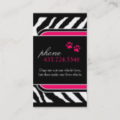 粋なペットスタイリストの名刺 名刺 (裏面)