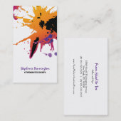 粋なペンキの（ばちゃばちゃ）跳ねるのcosmetolgistの名刺 名刺 (正面/裏面)