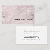 粋なメーキャップアーティストのばら色の金ゴールドの大理石 名刺 (正面/裏面)