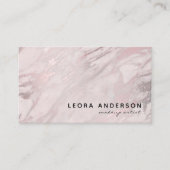 粋なメーキャップアーティストのばら色の金ゴールドの大理石 名刺 (正面)