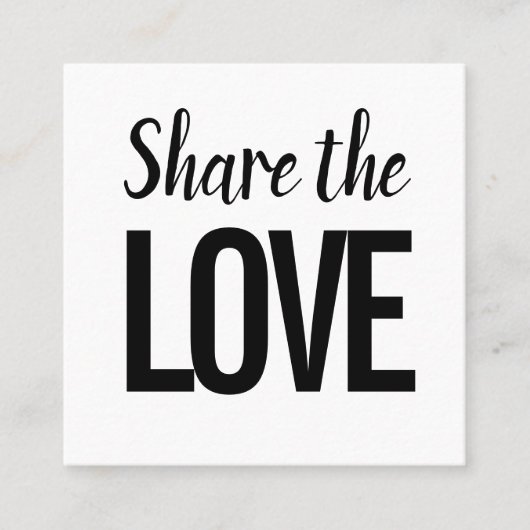 粋なモダンは友人/紹介カードを参照します スクエア名刺 (正面)