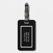 粋なモノグラムのバレーボールの荷物のラベル ラゲッジタグ (裏面縦)