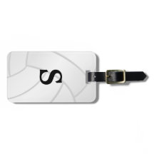 粋なモノグラムのバレーボールの荷物のラベル